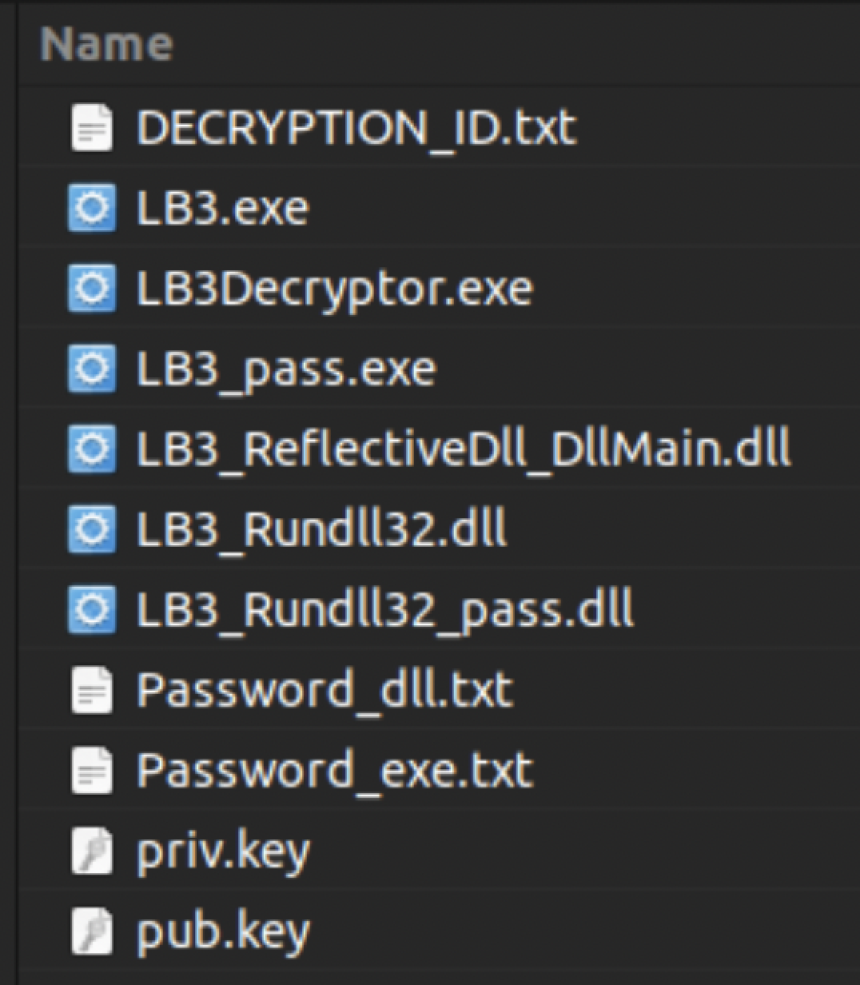 LockBit 3.0 File Listing after Build